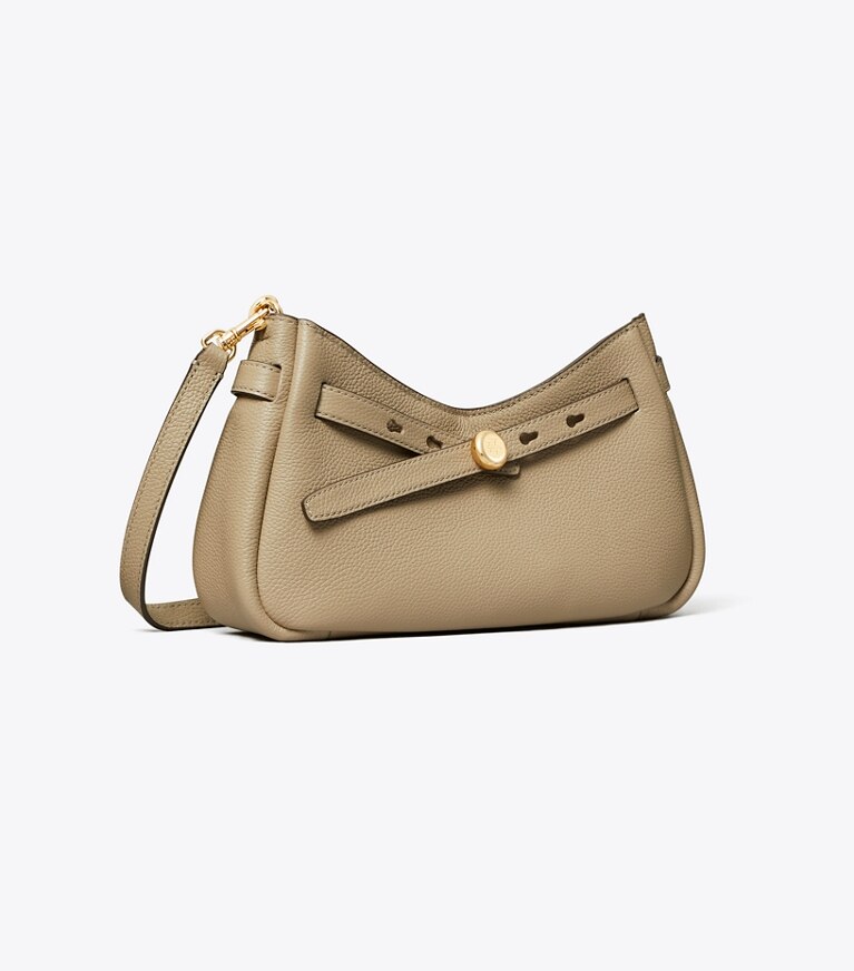 Tory Burch designer sacs à bandoulière Sac à bandoulière zippé Romy in Soft Cement angle