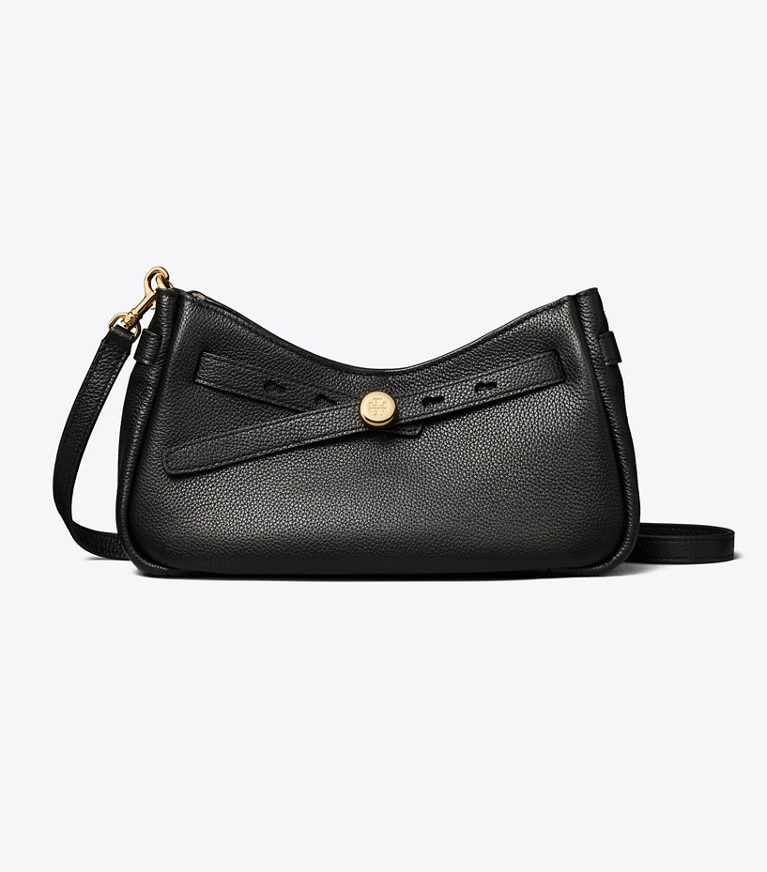 Tory Burch designer sacs à bandoulière Sac à bandoulière zippé Romy in Black angle