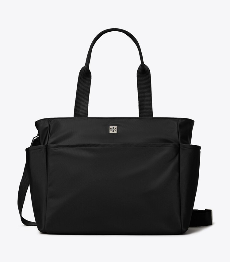 Tory Burch designer cabas Sac à couches Virginia dans Black de face