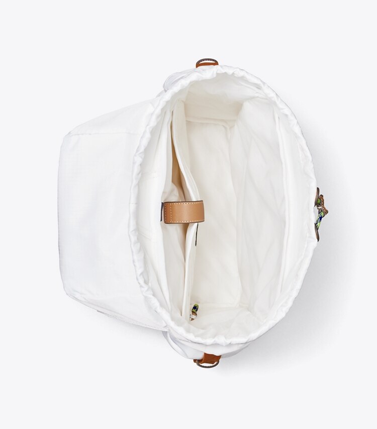 Tory Sport designer sacs à dos Sac à dos en tissu ripstop in Snow White dessus