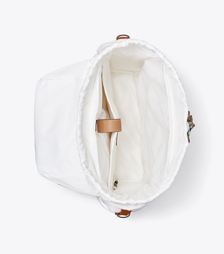 Tory Sport designer sacs à dos Sac à dos en tissu ripstop in Snow White front