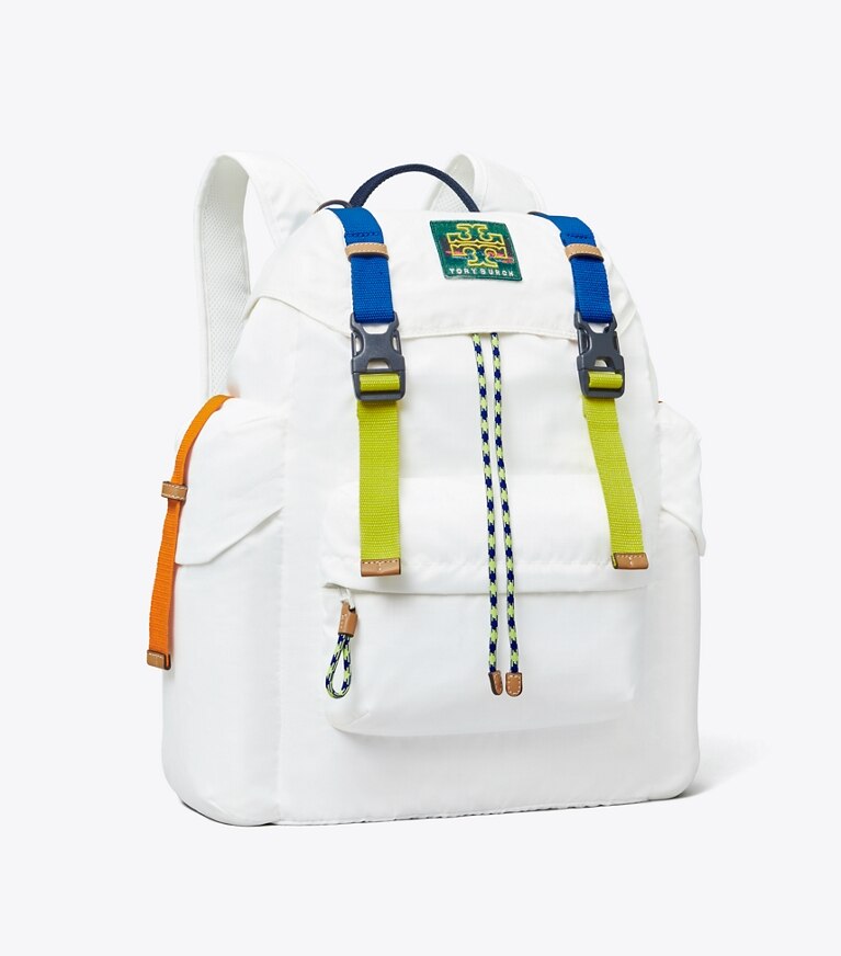 Tory Burch designer sacs à dos Sac à dos Ripstop dans Snow White angle