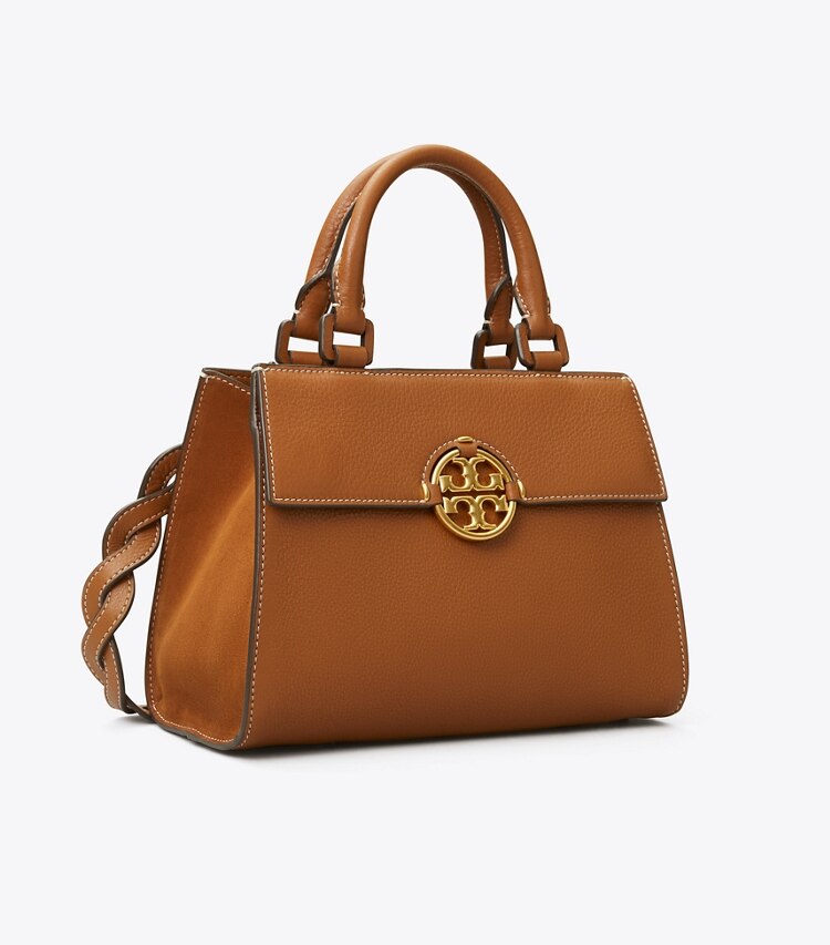 Tory Burch designer sac à main Sac à poignée Miller dans Light Umber angle