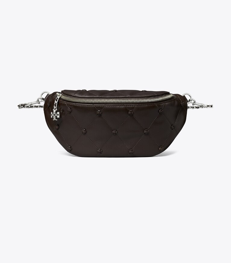 Tory Burch designer sacs banane Sac banane Bunny Knot dans Cocoa de face