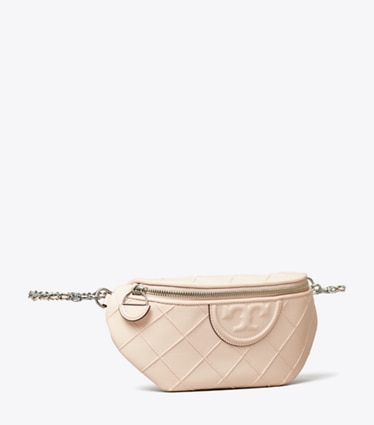 Tory Burch designer sacs banane Sac banane souple Fleming dans Soft Pink angle