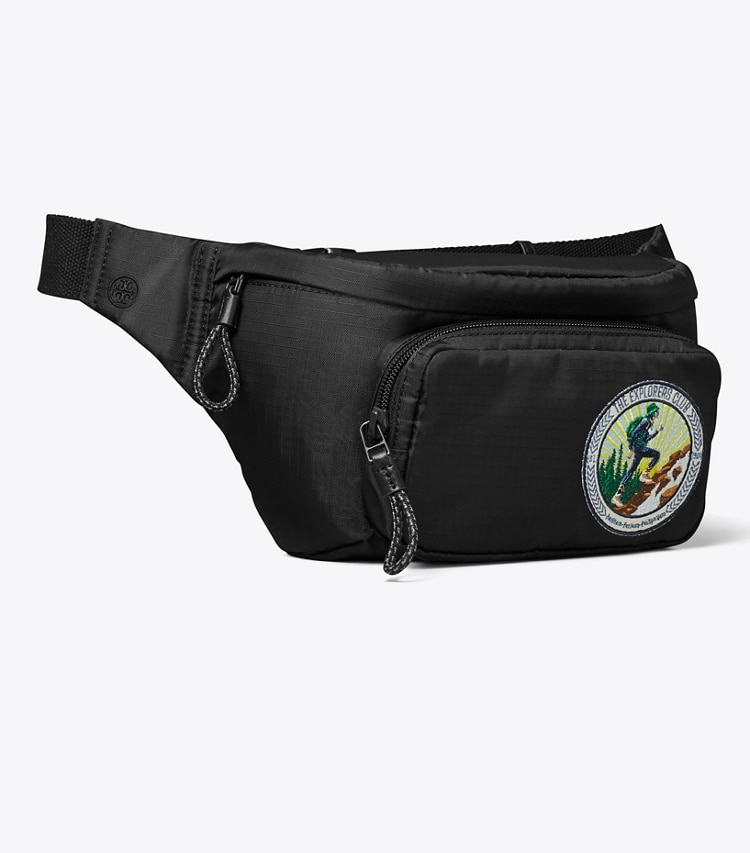 Tory Burch designer sacs banane Sac banane The Explorers Club dans Black angle