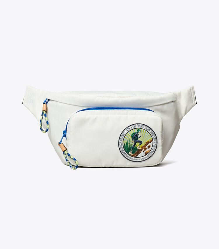 Tory Burch designer sacs banane Sac banane The Explorers Club dans White de face