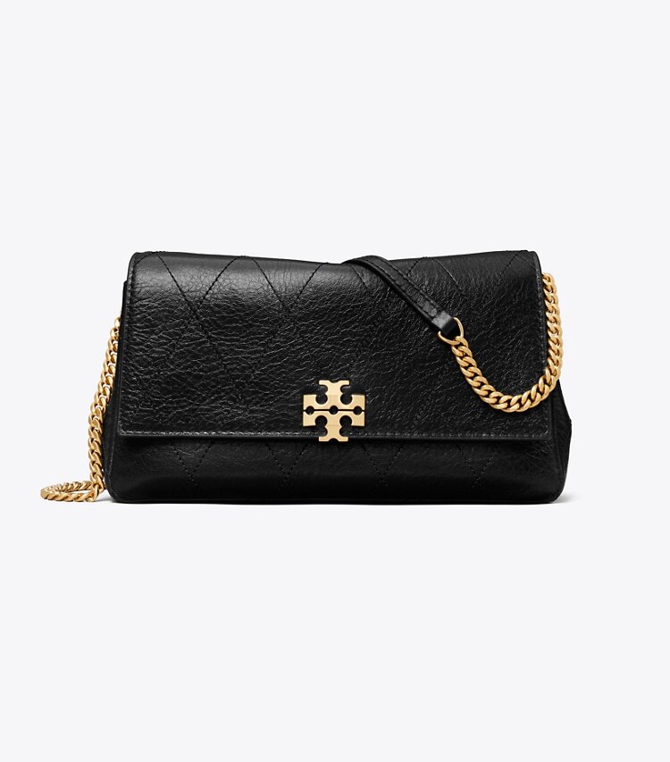 Tory Burch designer sacs à bandoulière Sac bandoulière Charlie matelassé à chaîne in Black front