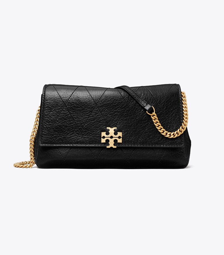Tory Burch designer sacs à bandoulière Sac bandoulière Charlie matelassé à chaîne in Black front