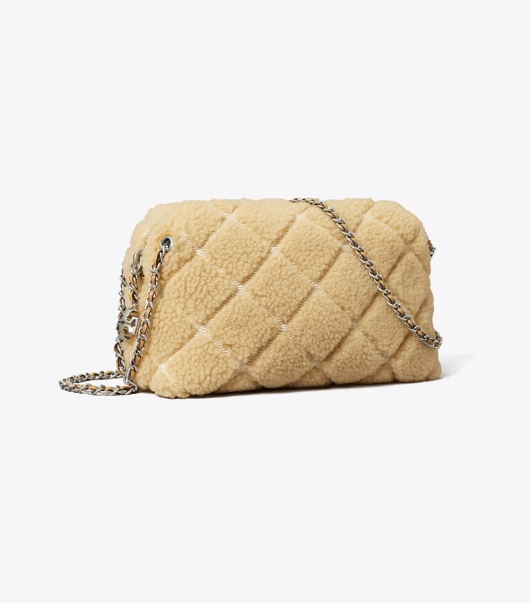 Tory Burch designer sacs à bandoulière Sac bandoulière Fleming en rason souple dans Ivory angle