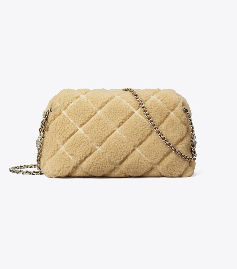 Tory Burch designer sacs à bandoulière Sac bandoulière Fleming en rason souple dans Ivory de face