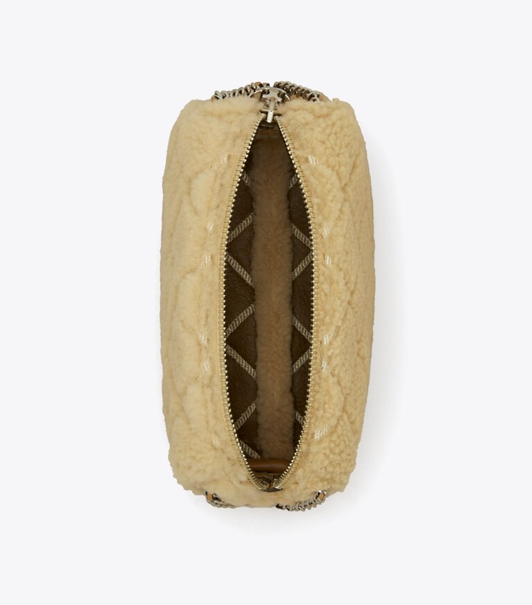 Tory Burch designer sacs à bandoulière Sac bandoulière Fleming en rason souple dans Ivory vue du dessus