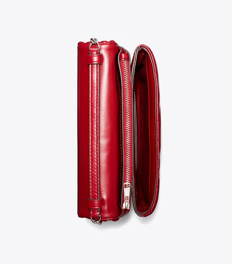 Tory Burch designer sacs à bandoulière Sac bandoulière Kira Diamond Quilt dans Red vue du dessus