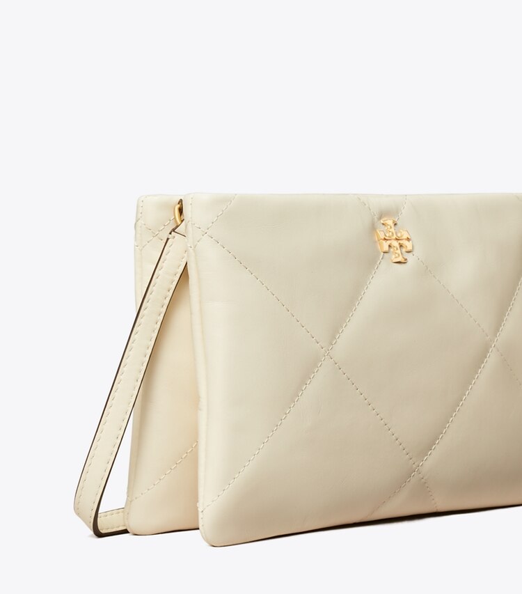 Tory Burch designer sacs à bandoulière Sac bandoulière Kira matelassé losanges dans Warm White détails