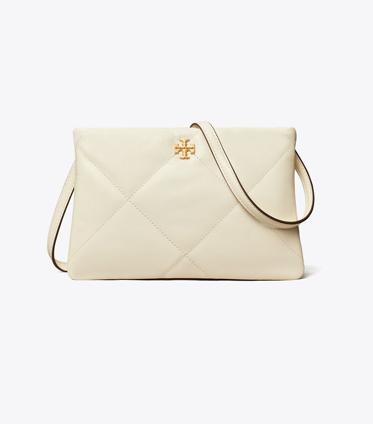 Tory Burch designer sacs à bandoulière Sac bandoulière Kira matelassé losanges dans Warm White de face