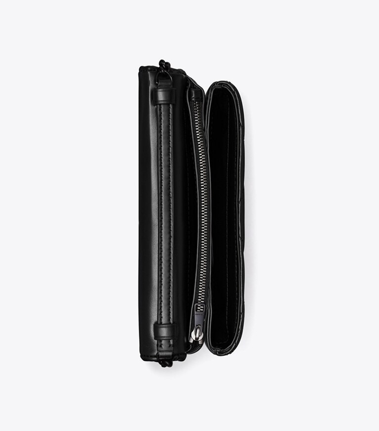 Tory Burch designer sacs à bandoulière Sac bandoulière Kira matelassé losanges dans Black vue du dessus