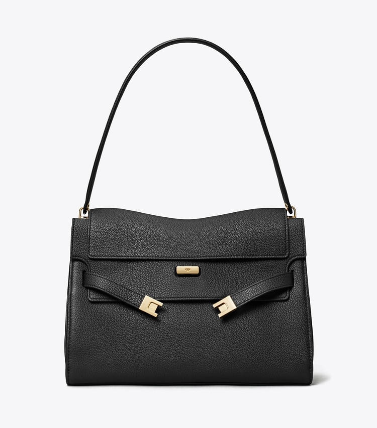 Tory Burch designer sacs porté épaule Sac bandoulière large Lee Radziwill dans Black de face