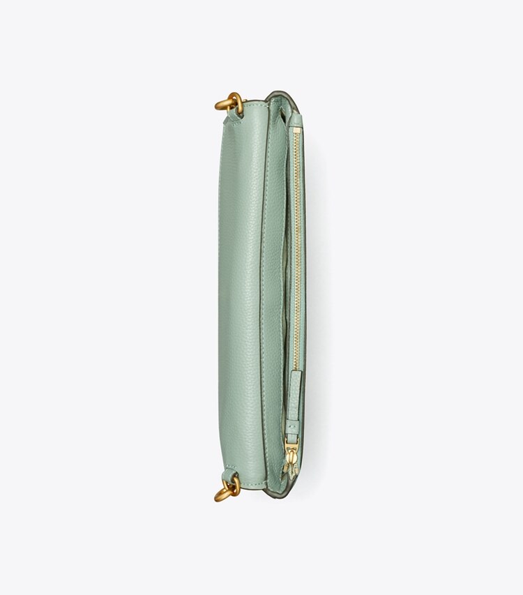 Tory Burch designer sacs à bandoulière Sac bandoulière McGraw dans Blue Celadon vue du dessus