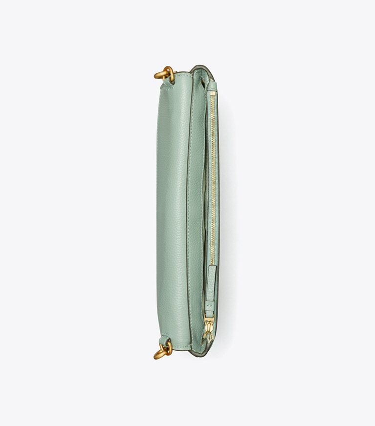 Tory Burch designer sacs à bandoulière Sac bandoulière McGraw dans Blue Celadon vue du dessus