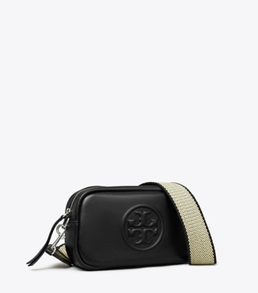 Tory Burch designer sacs à bandoulière Sac bandoulière Mini Miller souple dans Black angle