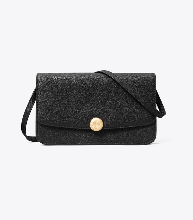 Tory Burch designer sacs à bandoulière Sac bandoulière Romy à rabat in BLACK front