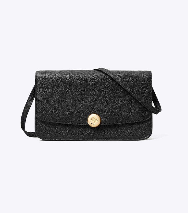 Tory Burch designer sacs à bandoulière Sac bandoulière Romy à rabat in BLACK front