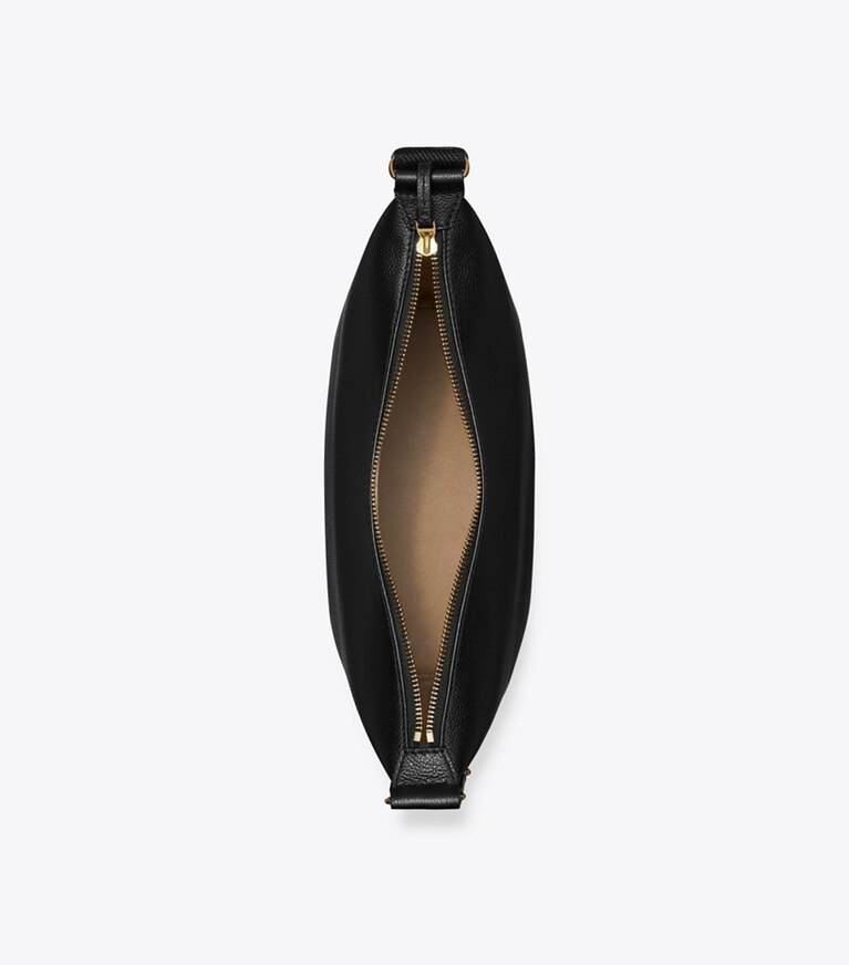 Tory Burch designer sacs à bandoulière Sac bandoulière souple en cuir dans Black vue du dessus