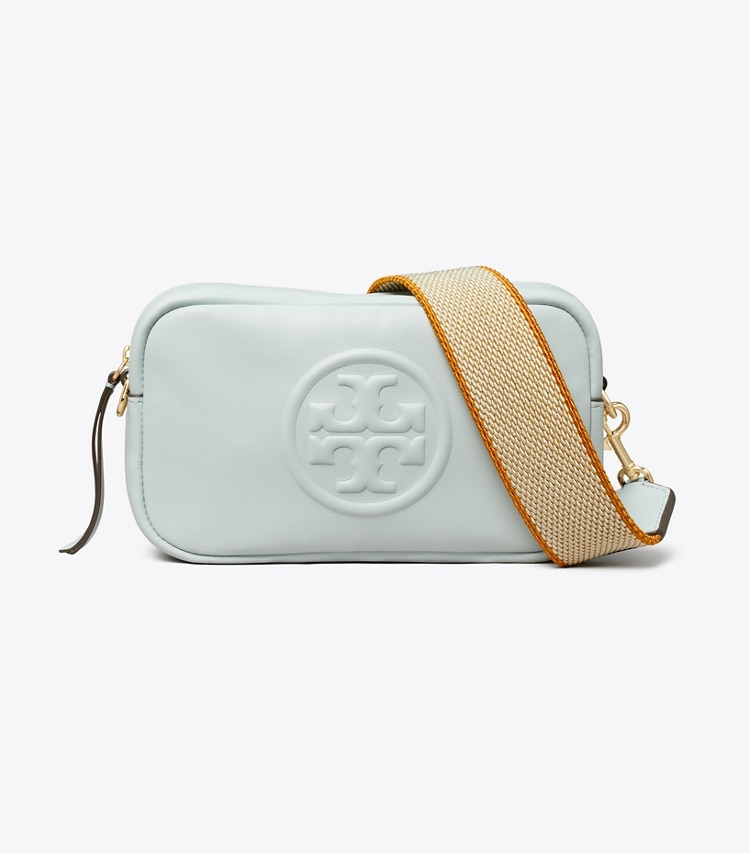 Tory Burch designer sacs à bandoulière Sac bandoulière souple Mini Miller dans Light Sea de face