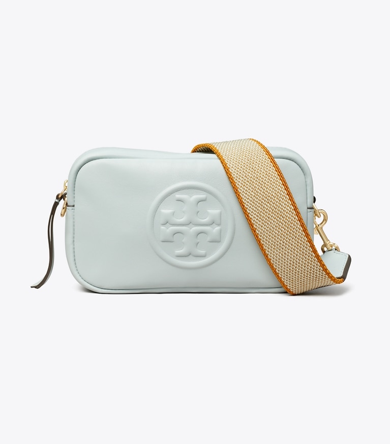 Tory Burch designer sacs à bandoulière Sac bandoulière souple Mini Miller dans Light Sea de face