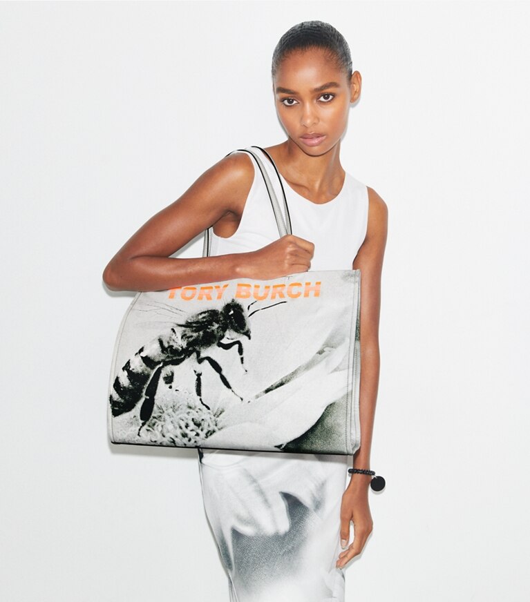 Tory Burch designer cabas Sac cabas imprimé Ella in Bee Print angle