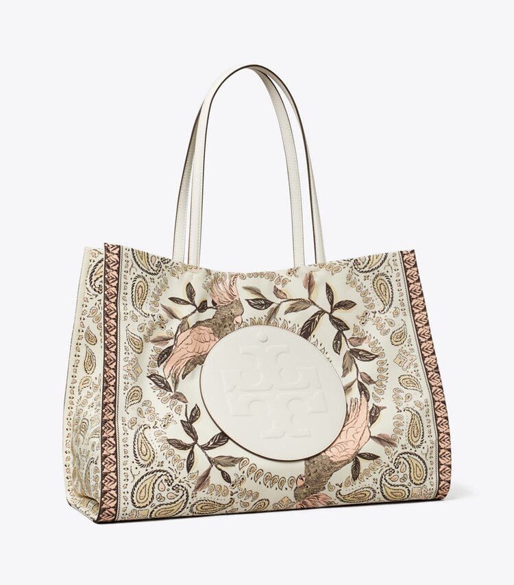 Tory Burch designer cabas Sac cabas imprimé Ella in Pink Cockatoo angle
