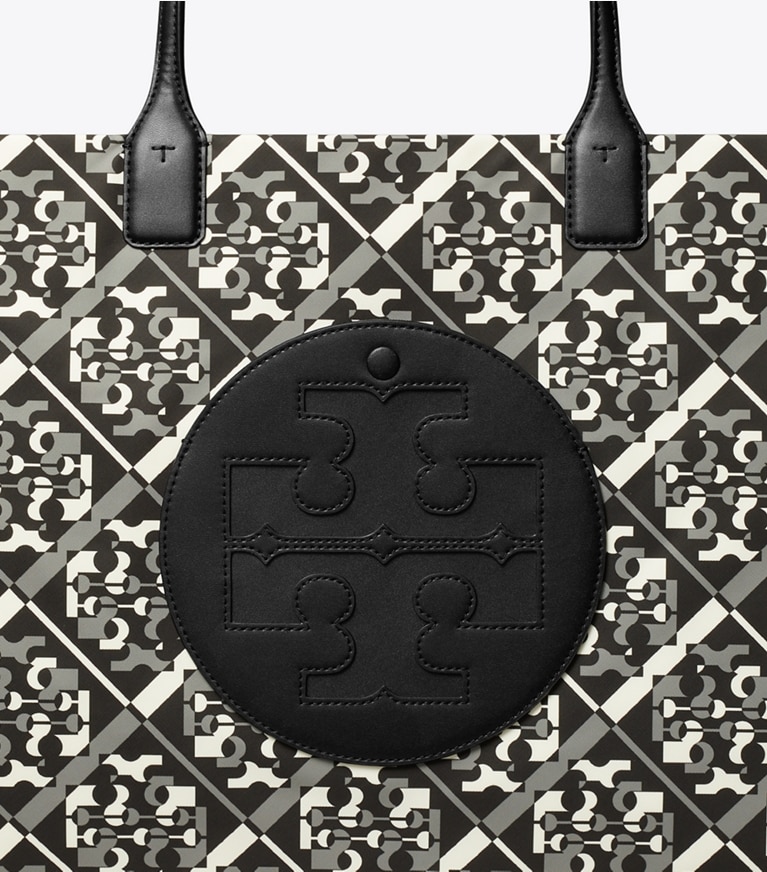 Tory Burch designer cabas Sac cabas imprimé Ella in Prismatic Logo angle