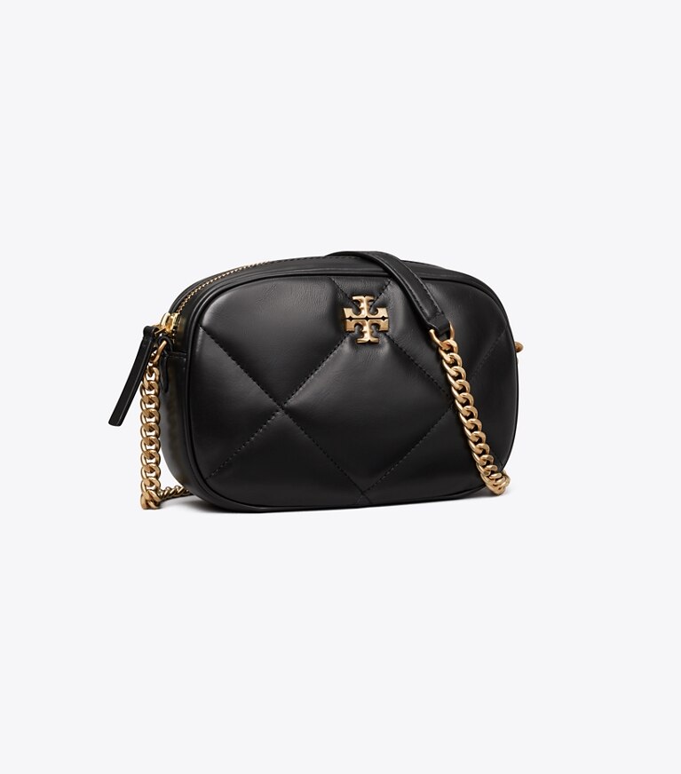 Tory Burch designer sacs à bandoulière Sac caméra Kira à matelassage losange in Black angle
