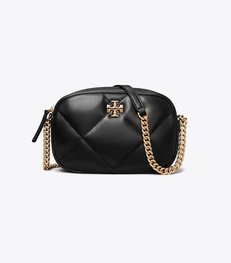 Tory Burch designer sacs à bandoulière Sac caméra Kira à matelassage losange in Black angle
