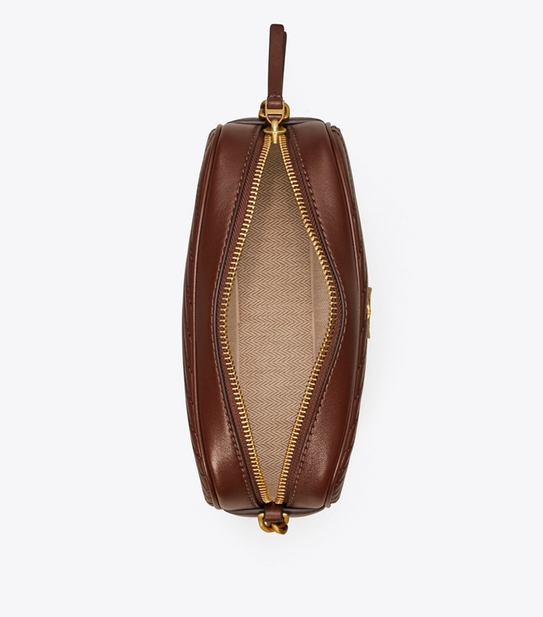 Tory Burch designer sacs à bandoulière Sac caméra Kira Chevron Moto Quilt dans Tree Branch vue du dessus