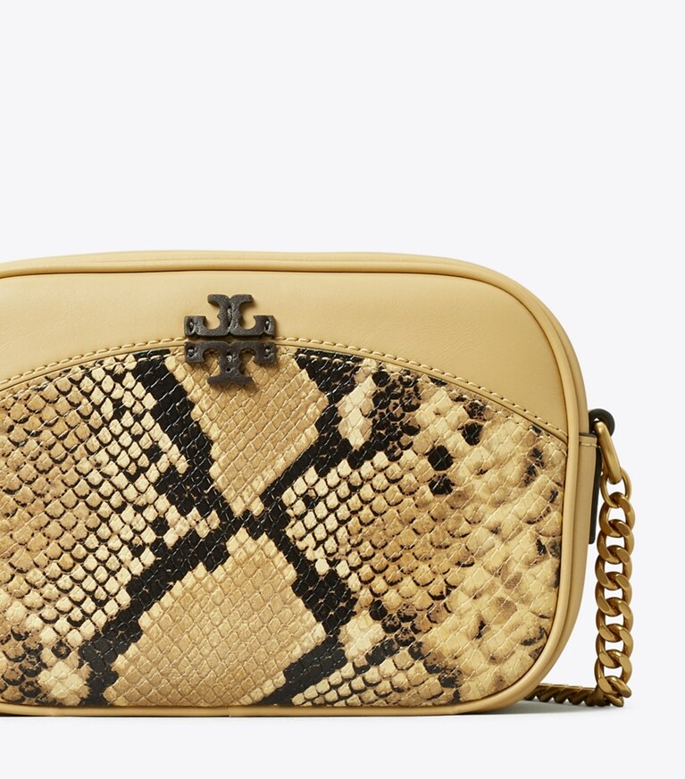 Tory Burch designer sacs à bandoulière Sac caméra McGraw en cuir embossé effet serpent in Sand Drift informations