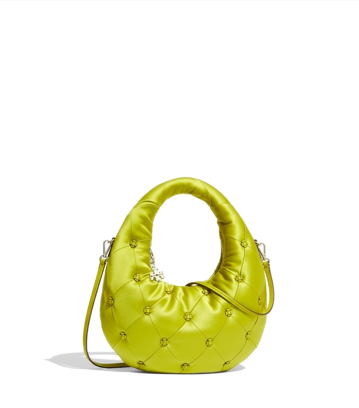Sac croissant Bunny Knot en satin