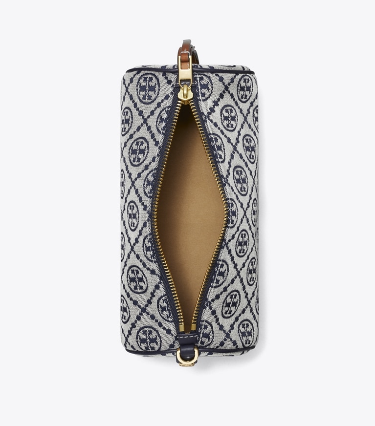 Tory Burch designer sacs à bandoulière Sac cylindrique T Monogram in Tory Navy angle