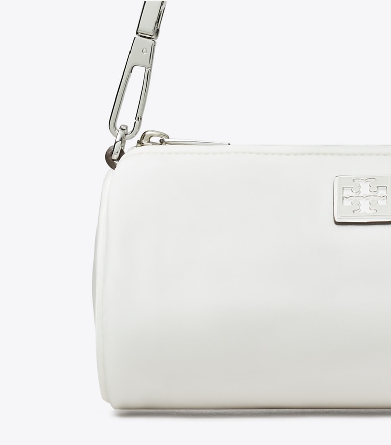 Tory Burch designer sacs porté épaule Sac cylindrique Virginia in Snow White angle