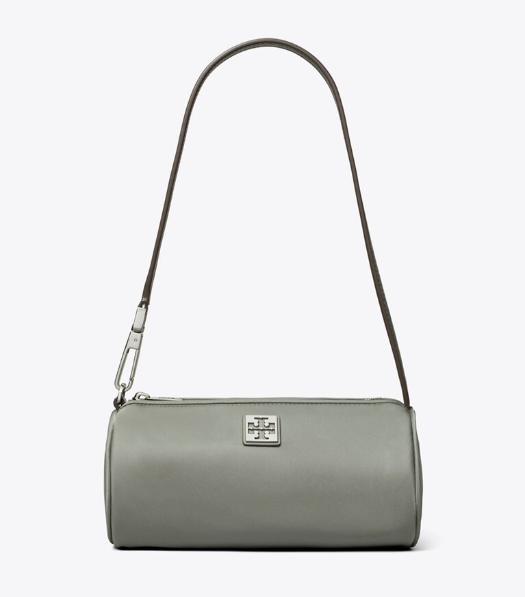 Tory Burch designer sacs porté épaule Sac cylindrique Virginia in Shale Rock front