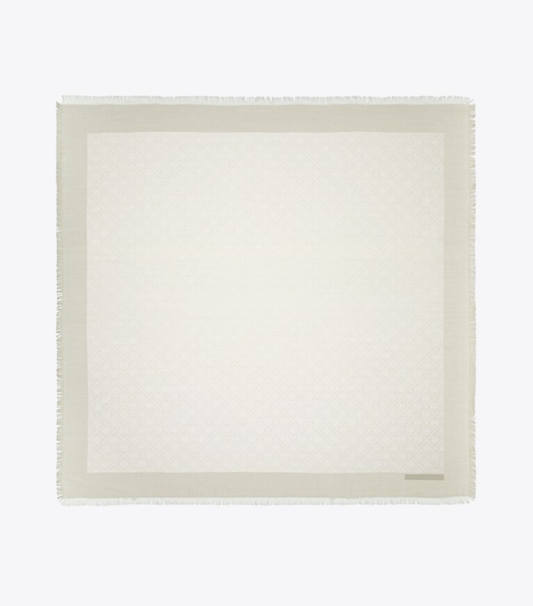 Tory Burch designer écharpes Sac de voyage T Monogram en jacquard dans NEW IVORY vue du dessus