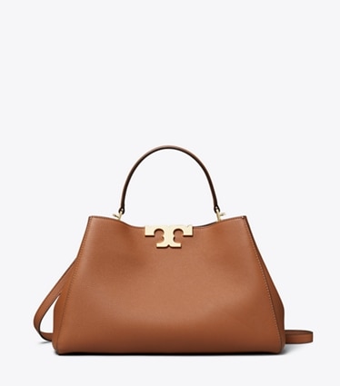 Tory Burch designer sac à main Sac Eleanor en cuir souple in Aged Tan front