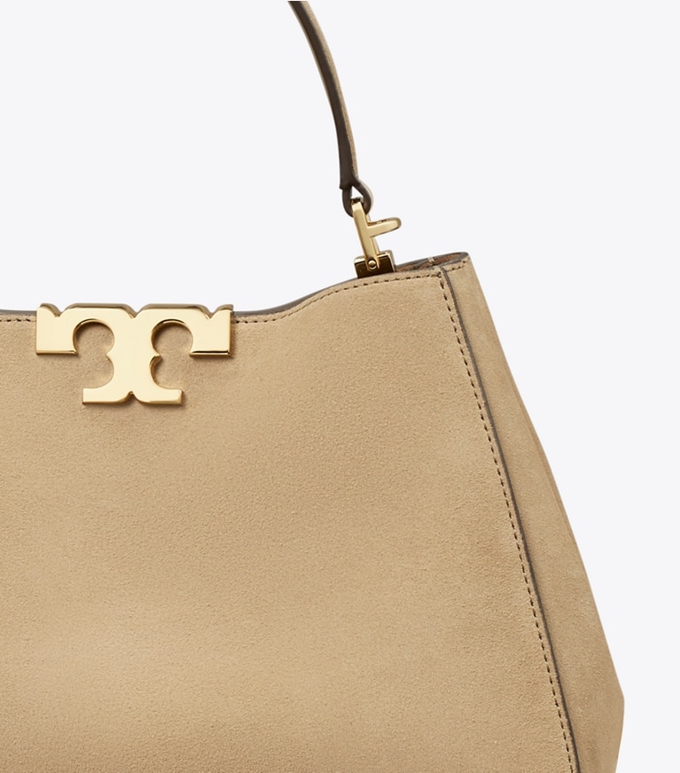 Tory Burch designer sac à main Sac Eleanor médium en daim in Oatmeal informations