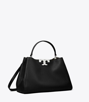 Tory Burch designer sac à main Sac Eleanor souple dans Black angle