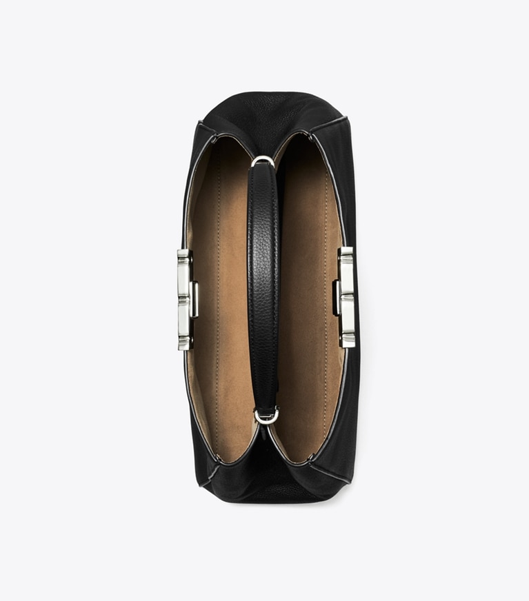 Tory Burch designer sac à main Sac Eleanor souple dans Black vue du dessus