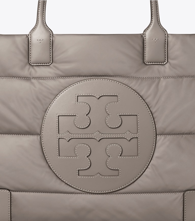 Tory Burch designer cabas Sac fourre-tout Ella matelassé dans Gray Heron détails