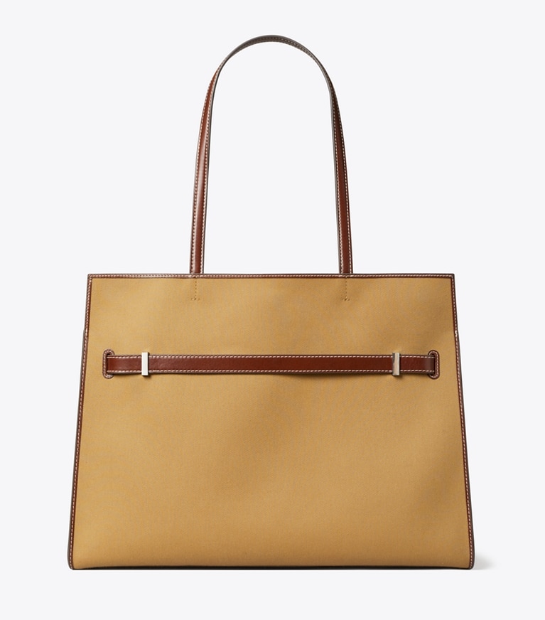 Tory Burch designer cabas Sac fourre-tout en toile Lee Radziwill dans Khaki retour