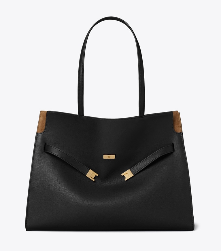 Tory Burch designer cabas Sac fourre-tout Lee Radziwill dans Black de face