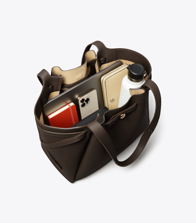 Tory Burch designer cabas Sac fourre-tout Romy dans Deep Brown supplémentaire