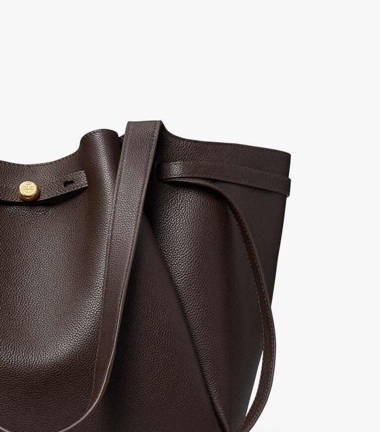 Tory Burch designer cabas Sac fourre-tout Romy dans Deep Brown détails